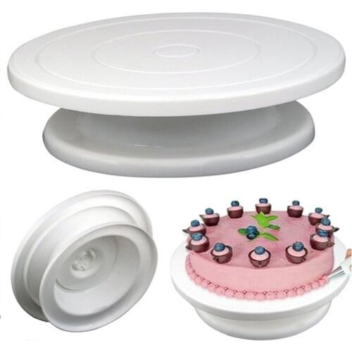 DIY Cake Turntable Baking Silicone Mold Cake Plate Rotating Round Cake Decorating Tools Rotary Table Pastry Supplies Cake Stand
