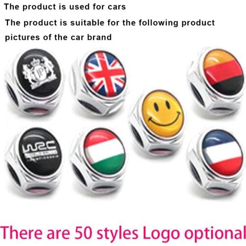 Arrival Car logo alloy plate screw fixed license plate frame license plate frame bolts take Cool and personalized style Stickers