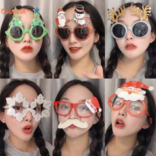 Cosmask Christmas Glasses Funny Glasses Party Creative Modeling Party Glasses Birthday Party Glasses Christmas New Year Glasses