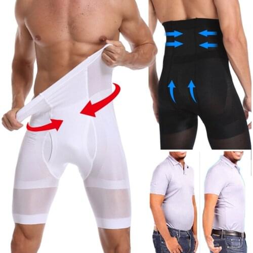 Mens Shapewear Shorts Body Shaper High Waist Slimming Tummy Control Belly Underwear Girdle Abdomen Compression Panties