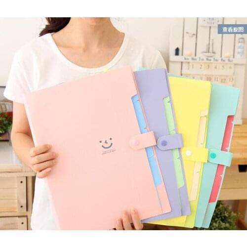 Cute folder Paper Category High capacity Office Supplies free shipping