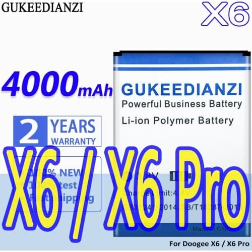 High Capacity GUKEEDIANZI Battery 4000mAh For Doogee X6 / X6 Pro X6Pro