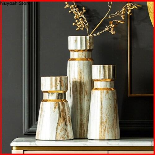 Modern Minimalist Ceramic Vase Living Room Dining Table Decoration Dried Flower Flower Arrangement High-end Home Decoration