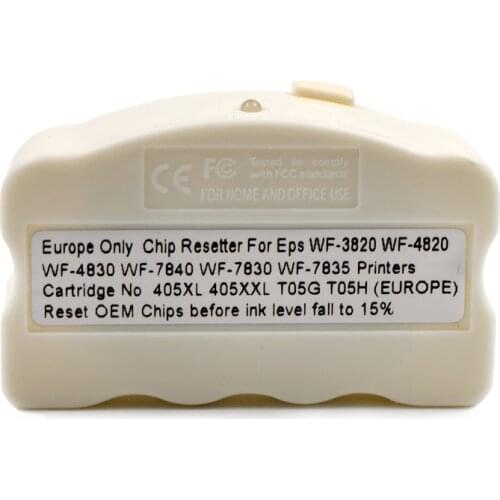 T405 T405XL Ink Cartridge Chip Resetter for Epson Workforce WF-3820 WF-4820 WF-4830 WF-7830 WF-7835 WF-7840 Printer