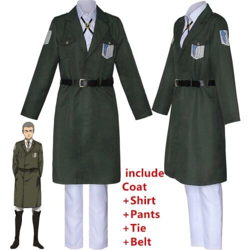 Cosplay Attack of The Giant Scout Corps Ellen Jagger Trench Coat Pants Accessories Full Set of Cos Game Performance Uniforms