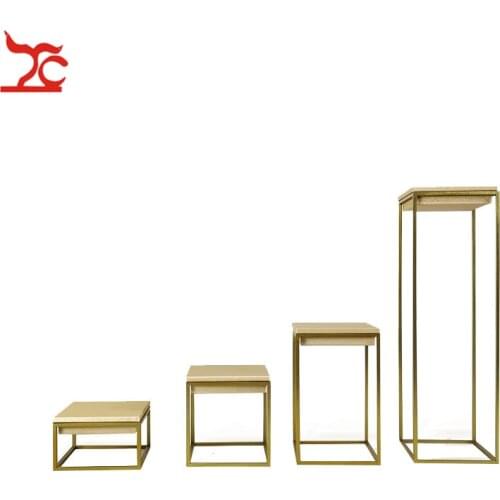 Promotion Gold Stainless Steel Jewelry Counter Showcase Gold PU Bangle Ring Necklace Organizer Window Jewelry Display Stand