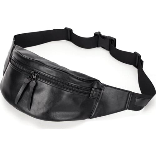 Men Waterproof Leather Waist Bag Fashion Travel Riding motorcycle Hip Bum Belt Pouch Fanny Pack Waist Purse Male Shoulder Bags