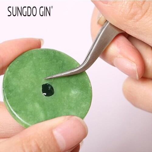 Green Eyelashes Extension Jade Stone Glue Lashes Jade Stone False Eye Lashes Glue Pad Adhesive Holder Useful Make Up Tools