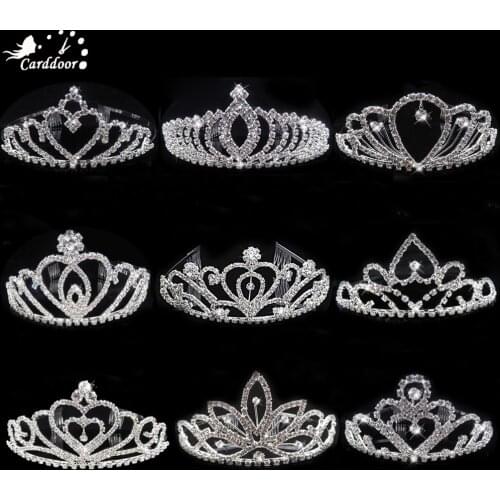 Carddoor Fashion Bridal Tiaras and Crowns Wedding Headbands Crystal Rhinestone Tiara Hair Accessories Women Hair Jewelry