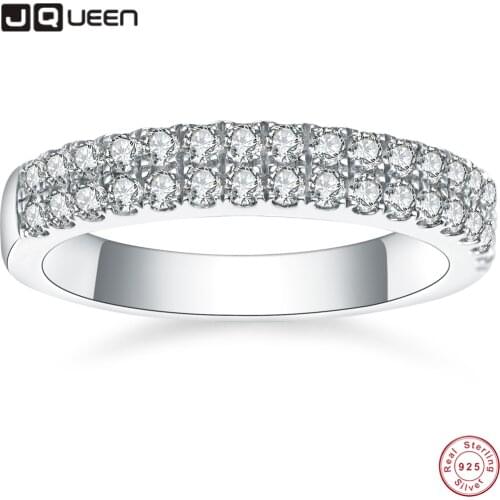 Round 925 Sterling Silver Ring Clear CZ Fashion Stackable Classic Luxury Women Engagement Ring Gift