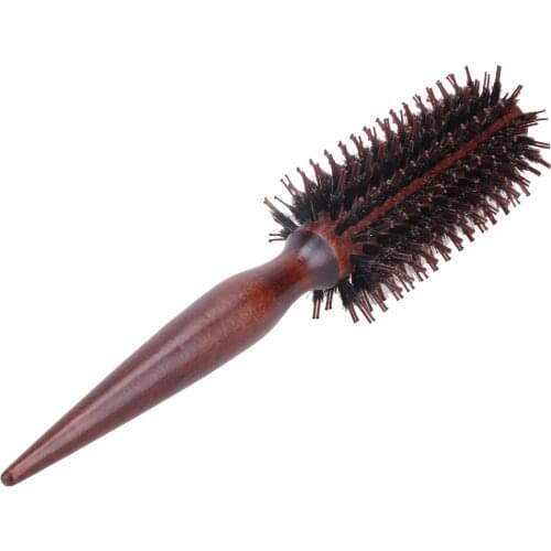 1PC Hair Brush Scalp Massage Comb Round Anti-Static Curly Brush Bristle Wood Handle Hair Styling Comb Hairdressing Accessoy