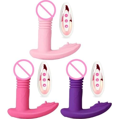 10 Vibration Modes G Spot Vibrator Heating Stimulator Telescopic Rechargeable Wearable Massage Adult Toy Sex for Couples Women