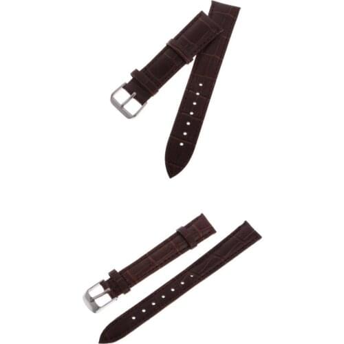 2Pcs High Quality Leather Strap Bracelet Band Replacement For Watch 20 14mm