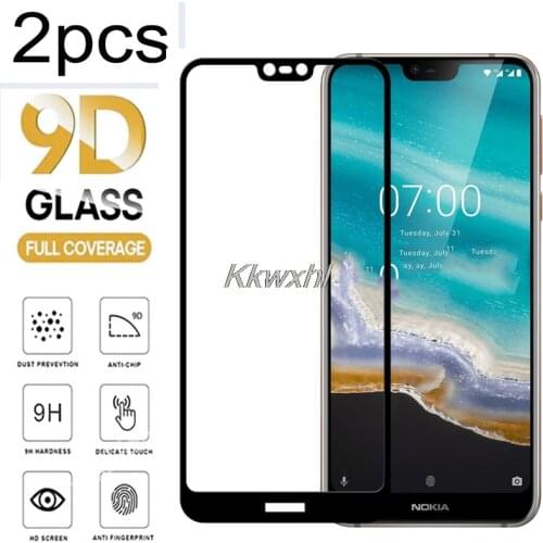 2PCS For Nokia 7.1 2018 Screen Protector Full Glue Tempered Glass Protective Cover Film On Nokia7.1 TA-1100, TA-1097, TA-1085