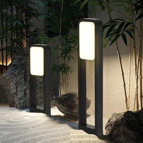 50/70CM Modern Landscape Lawn Lamp Waterproof Aluminum Villa Pillar Light Outdoor Patio Courtyard Pathway Lawn Bollards Light