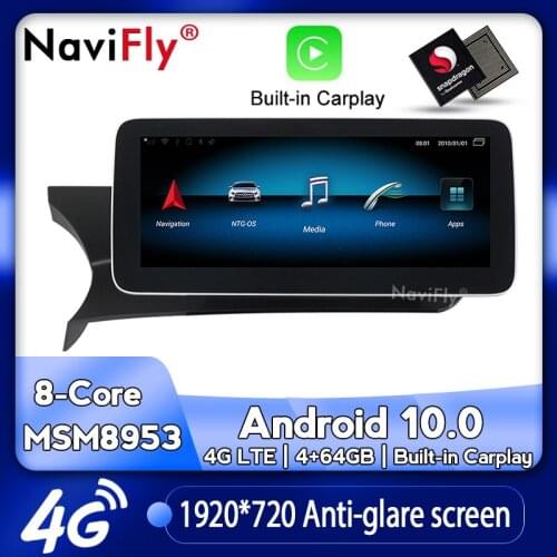For Mercedes benz C Class W204 2011-2013 NTG 4.5 Android 10.0 Car multimedia player gps navigation Carplay Snapdragon625
