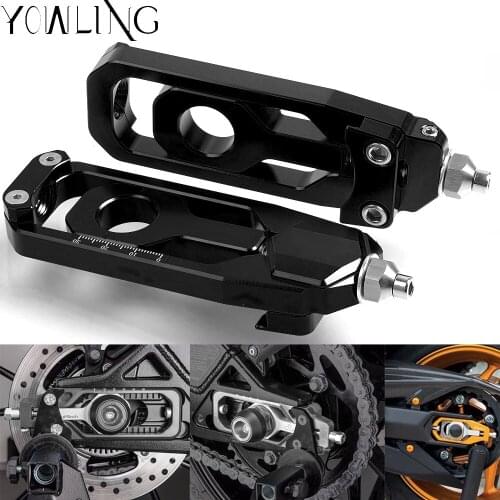 For Yamaha MT09 FZ-09 MT-09 TRACER FJ-09 XSR900 2013 2014 2015 2016 2017 Chain Adjusters Tensioners Catena rear axle spindle