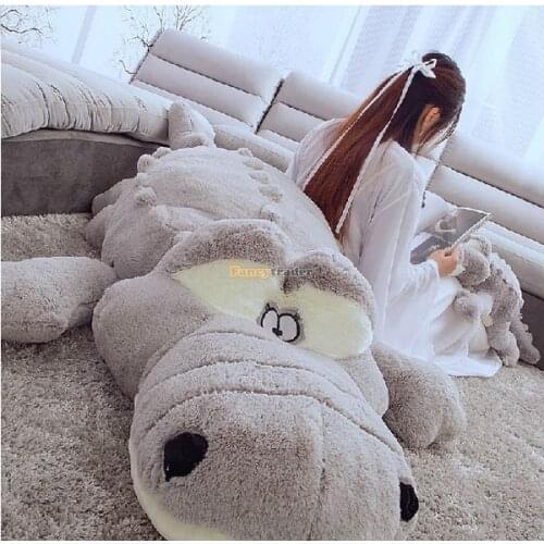 Fancytrader 1 pc 79'' / 200cm Huge Funny Stuffed Soft Plush Lovely Crocodile Toy, 2 Colors Available, Free Shipping FT50747