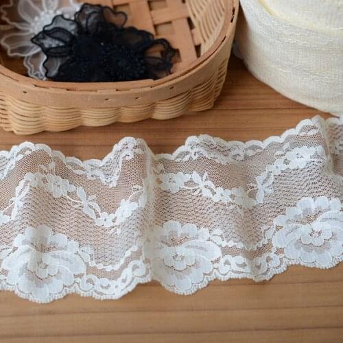 Hot sale Lace Accessories Beige Soft Floral Lace Width 8.6cm H8603