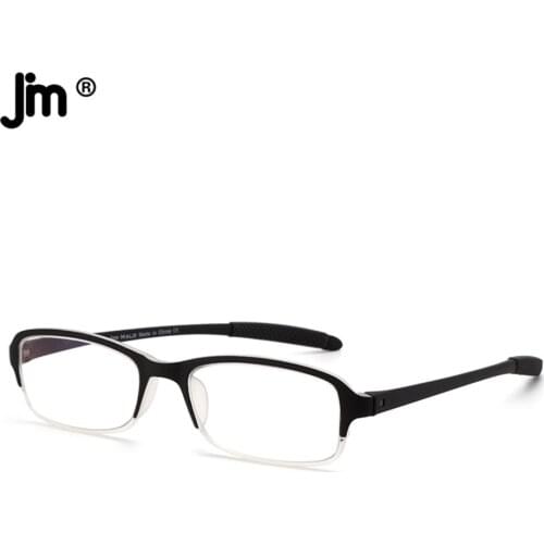 JM Semi-rimless TR90 Reading Glasses for Women Men ZTRL0001