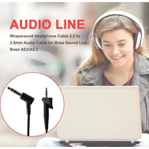 For Bose Sound Link Wraparound Headphone Cable 2.5 to 3.5mm Audio Cable Compatible with bose AE2/AE2i