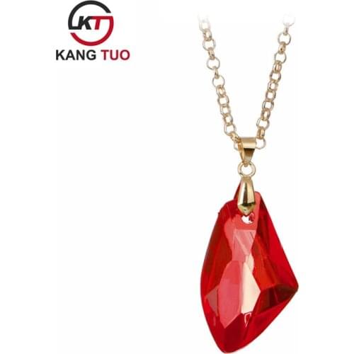 Movie Harry Jewelry The Sorcerers Red Crystal Magic Philosophers Stone Necklace Fashion Acrylic Pendants For Women&Men
