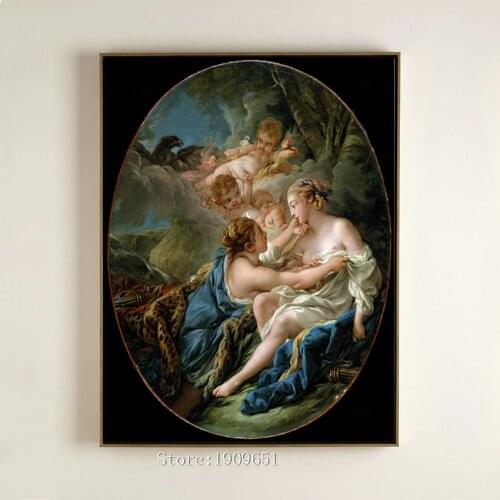 Classical religious figures nude angel woman canvas printings oil painting printed on cotton no frame home wall art decoration