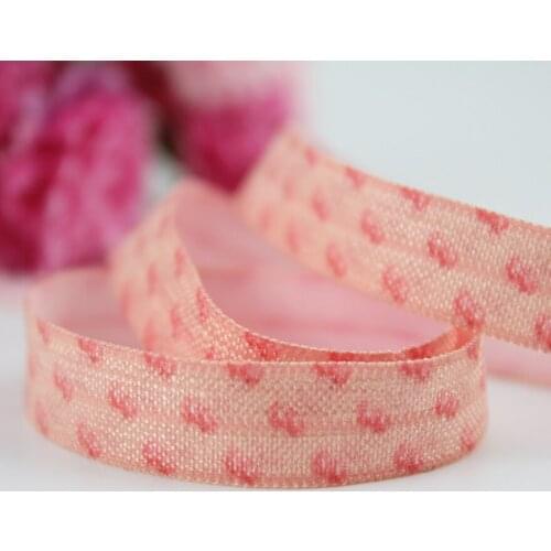 9mm wide printed fold over elastic 3/8 nylon webbing elastic polyester sewing accessories band 20 yards