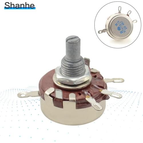 2W Linear Single Rotary Potentiometer 1k 2K2 4K7 10K 470K 220K 330K 1M WTH118-1A