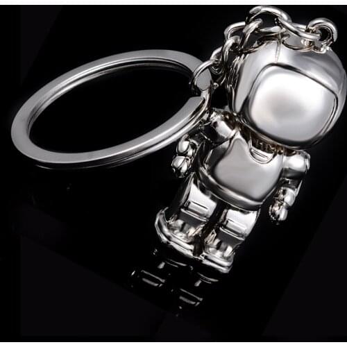 Fashion Metal 3D Space Robot Key Chain Ring Holder Car Keyring Chaveiros Charm Bag Keyfobs Creative Accessories Gift J005