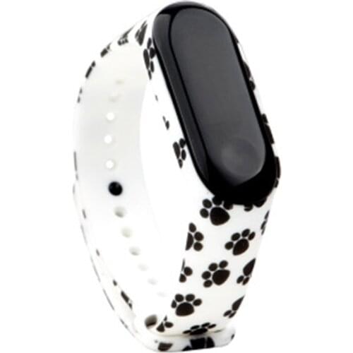 Soft Silicone Strap Watchband for Xiaomi Mi band 3 4 5 Smart Watch Flower Printed Wrist Band Bracelet Accessories