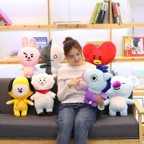 New 25/35/45cm Korea plush toys lovely animal stuffed doll kawaii anime stuffed toys dog rabbit koala horse plush gifts for girl