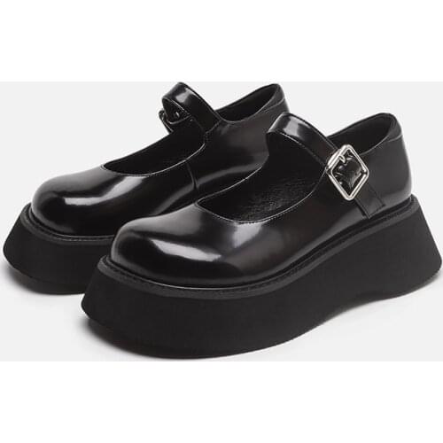 New 2021 Women Creepers Flats Platform JK Mary Jane Student Goth Ladies Loafers Shoes Lolita Dropshipping Plus Size 4142 43