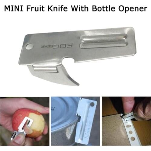 Novelty Mini EDC Pocket Fruit Knife Cut With Bottle Opener Fold Fruit Cutter Knife Cut Outdoor Camping Tool Gags Practical Jokes