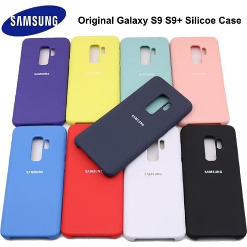 Original Samsung S9/S9+ Liquid Silicone Case Official Silicone Soft Back Cover Samsung Galaxy S9/S9 Plus Case Protection Cover
