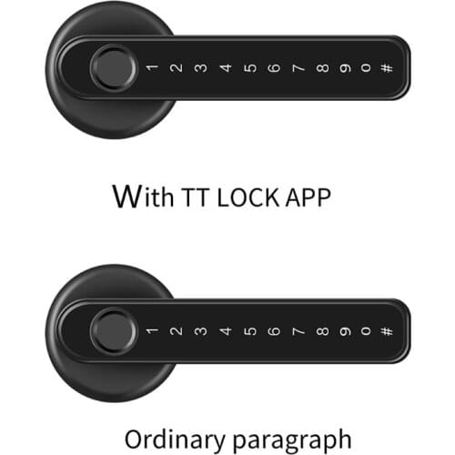 P82F ABS+ Metal Material for Home Office 50 Fingerprints and Touch Screen Smart Keyless Door Lock for Wooden Doors