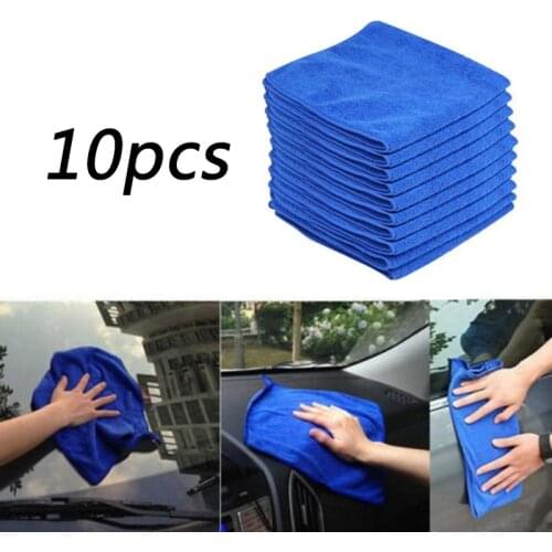 10pcs Car Soft Wash Microfiber Towel Auto Cleaning Wash Towel Household Cleaning Durable and High Absorbency Cloths 30x30cm