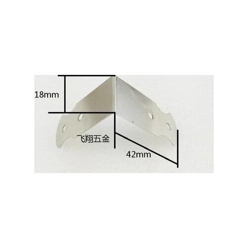 Corner Brackets Hardware accessories 42MM*18MM white box edges wooden box decorated corner square iron protection