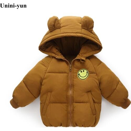Unini-yun Childrens Winter Jackets Kids Cotton Coat Baby Jacket for Girls Parka Outerwear Hoodies Boy Coat 9M12M1 2 3 4 5 Years