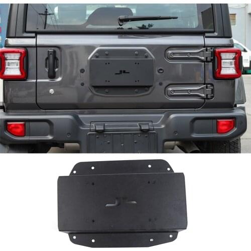 Aluminum Alloy Tailgate Exhaust Air Vent-plate Cover License Plate for Jeep Wrangler JL 2018+ Exterior Decoration Accessories