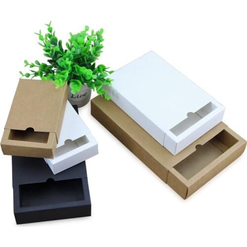 10pcs/lot High Quality Kraft Paper Box Bracelet Packaging Boxes Small Jewelry Gifts Box Display White Cardboard Package Box