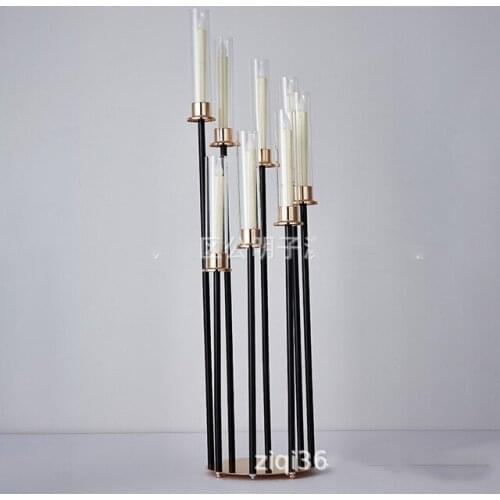 10pcs)Wedding candelabra floor stands acrylic wedding tube candelabra qq506