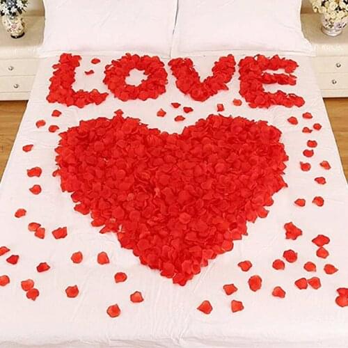1000 Pieces Silk Cloth Arranged Artificial Rose Petals Hand Sprinkle Flowers Wedding Room Fake Petals Wedding Supplies
