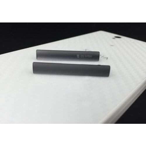2pc/set Black 100% New USB Charging Port Dust Plug Cover + Sim SD Port Waterproof for Sony Xperia M55W D5833 Z3 mini Compact