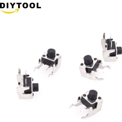 20PCS PCB Momentary Tactile Tact Push Button Switch Right Angle With stent 6*6*6mm 6x6x6mm