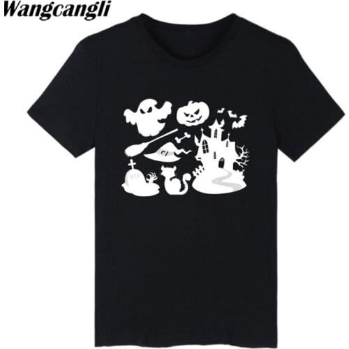 2020 Halloween Pumpkin Pattern Summer Gothic Cotton T-shirt Men/Women Short Sleeve Print Casual T Shirt Homme tshirt Tops