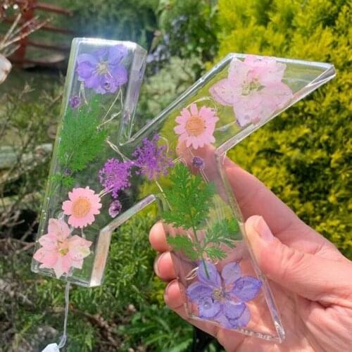 Alphabet Letters Ornaments Epoxy Resin Mold Home Decorations Silicone Mould DIY Crafts Jewelry Casting Tools