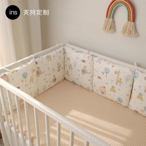 Blotona 6Pcs Baby Bed Bumpers Anti-collision Design Cartoon Pattern Cute Printing Style Free Combination Cushion 30*30cm