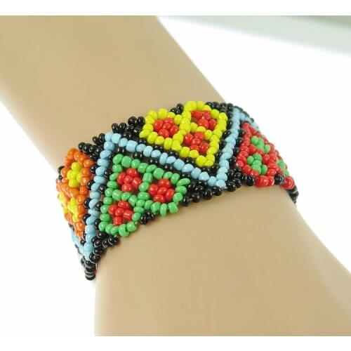 Handmade Bead Bracelet Hippy Friendship Popular Roll Crochet Woven Seed Beads Heart Bracelets For Women Men 2018 Gift