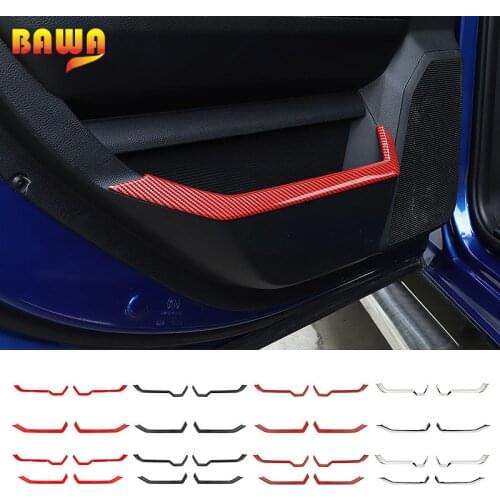 BAWA Car Front Rear Door Storage Box Decoration Trim Strip Stickers for Dodge RAM 1500 2010-2017 Interior Mouldings Accessories